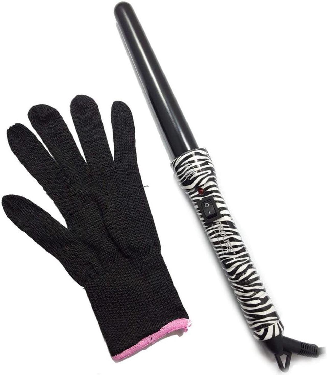 Main image of Proliss The Twister - 25mm-18mm Tourmaline-Infused Ceramic Pro Curling Wand - White Zebra