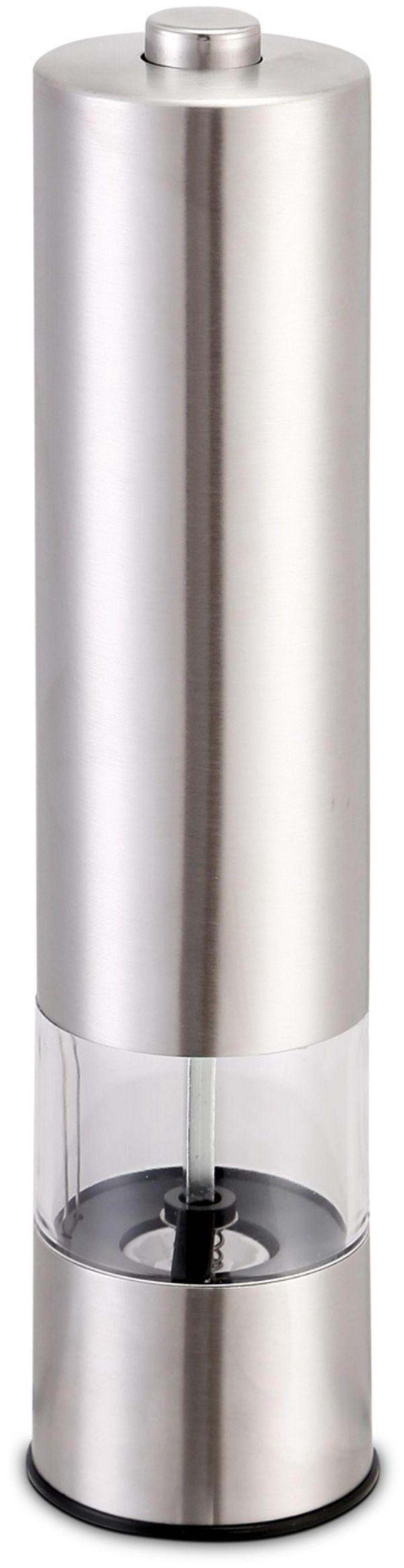 Main image of Stainless Steel Electric Salt Pepper Grinder Adjustable Coarseness Battery Operated Refillable - Chrome - One size