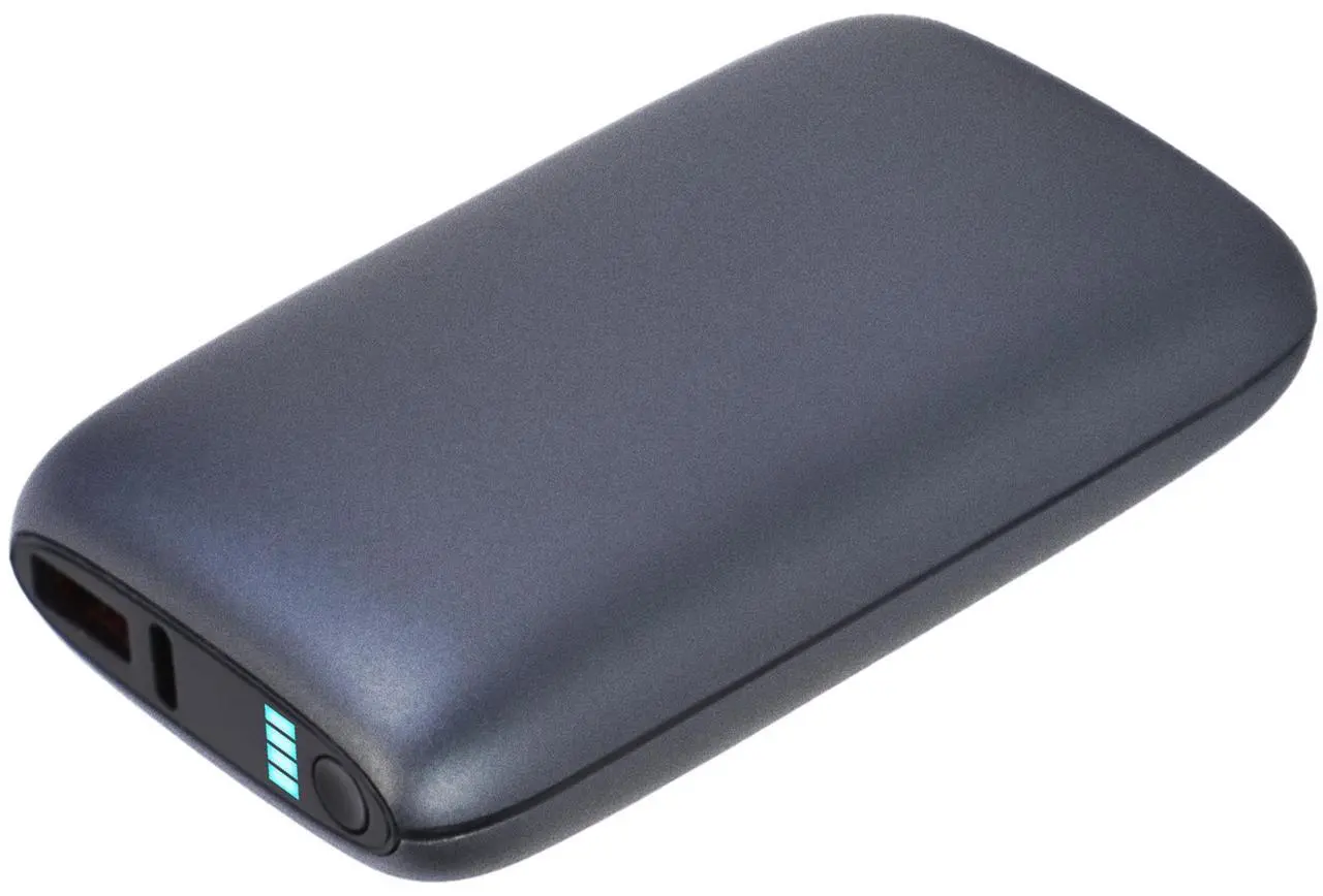 Main image of 10000mAh Double-Sided Electric Hand Warmer Power Bank with 3 Temp Levels - Black - One size