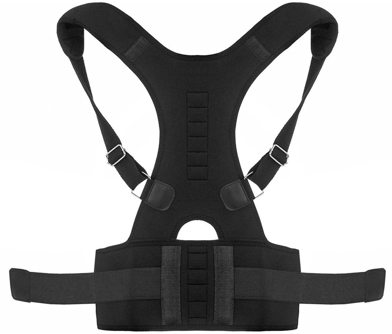 Main image of Fresh Fab Finds Magnetic Posture Corrector Back Belt - Black - One size