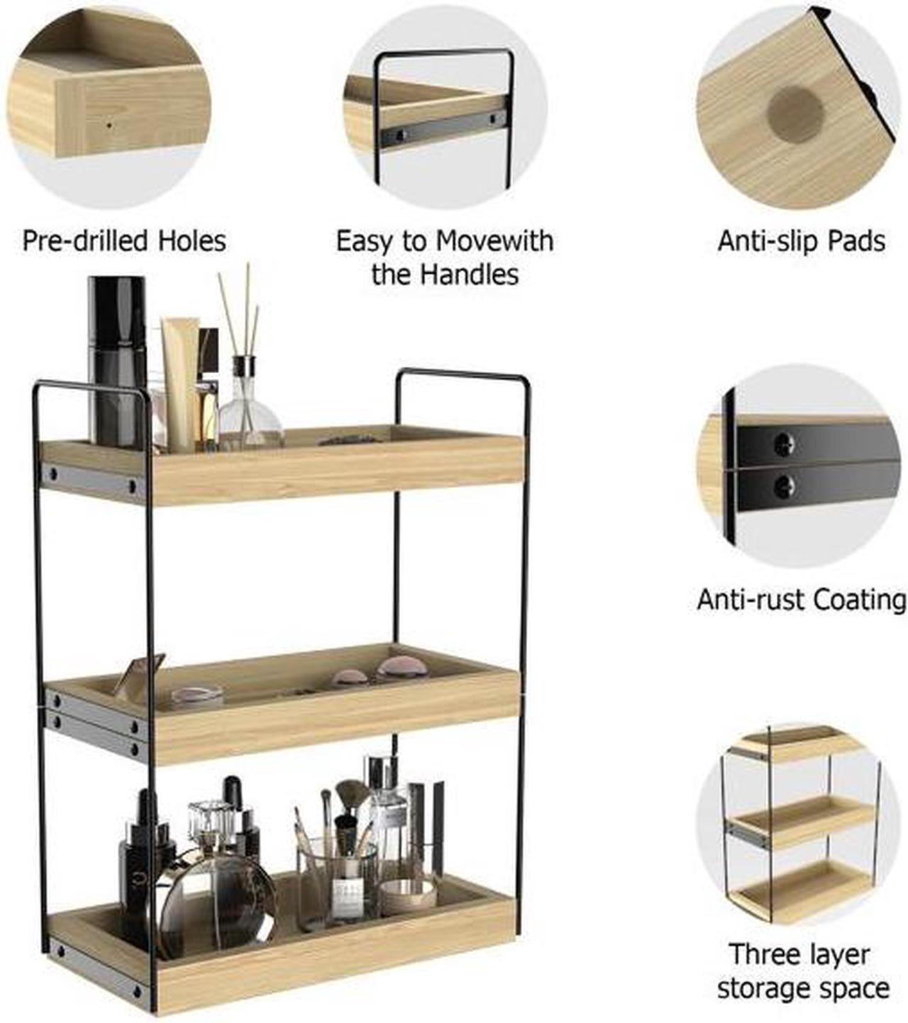 Alt view image 3 of 6 - 3 Tier Bathroom Counter Organizer, Countertop Bathroom Organizer and Storage Shelf , Bathroom Counter Tray and Vanity Organizer, Makeup and Cosmetic Organizer