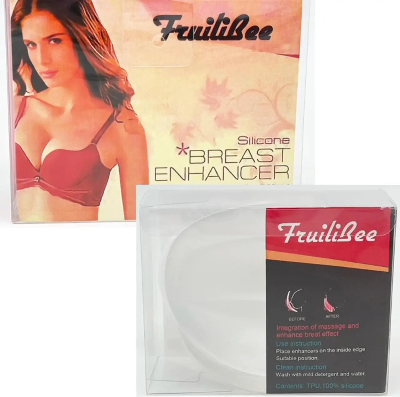 Alt view image 2 of 6 - Clear Silicone Gel Women's Breast Push up Bra Insert