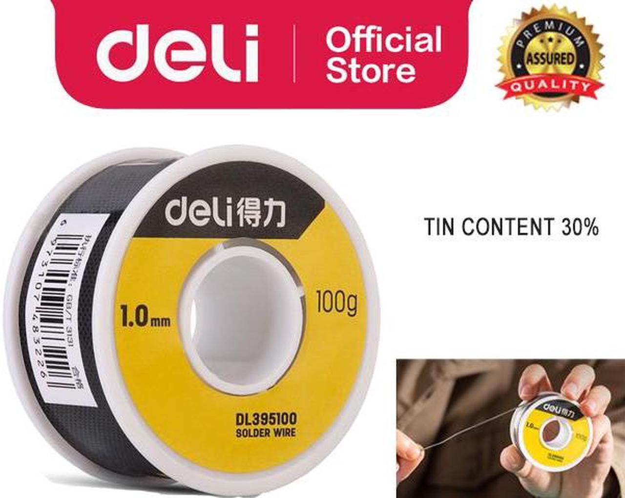 Main image of Deli Tin Lead Rosin Core Solder Wire Low Melting Point 1.0mm Soldering Wire