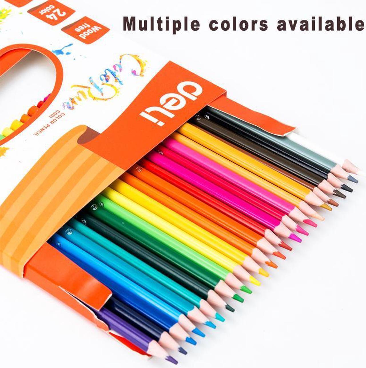 Alt view image 7 of 7 - Deli Colored Pencil Watercolor Pencil Set Drawing Luminance 24 Pack Colored Pencils with Adult Coloring Premium Art School Supplies Smooth