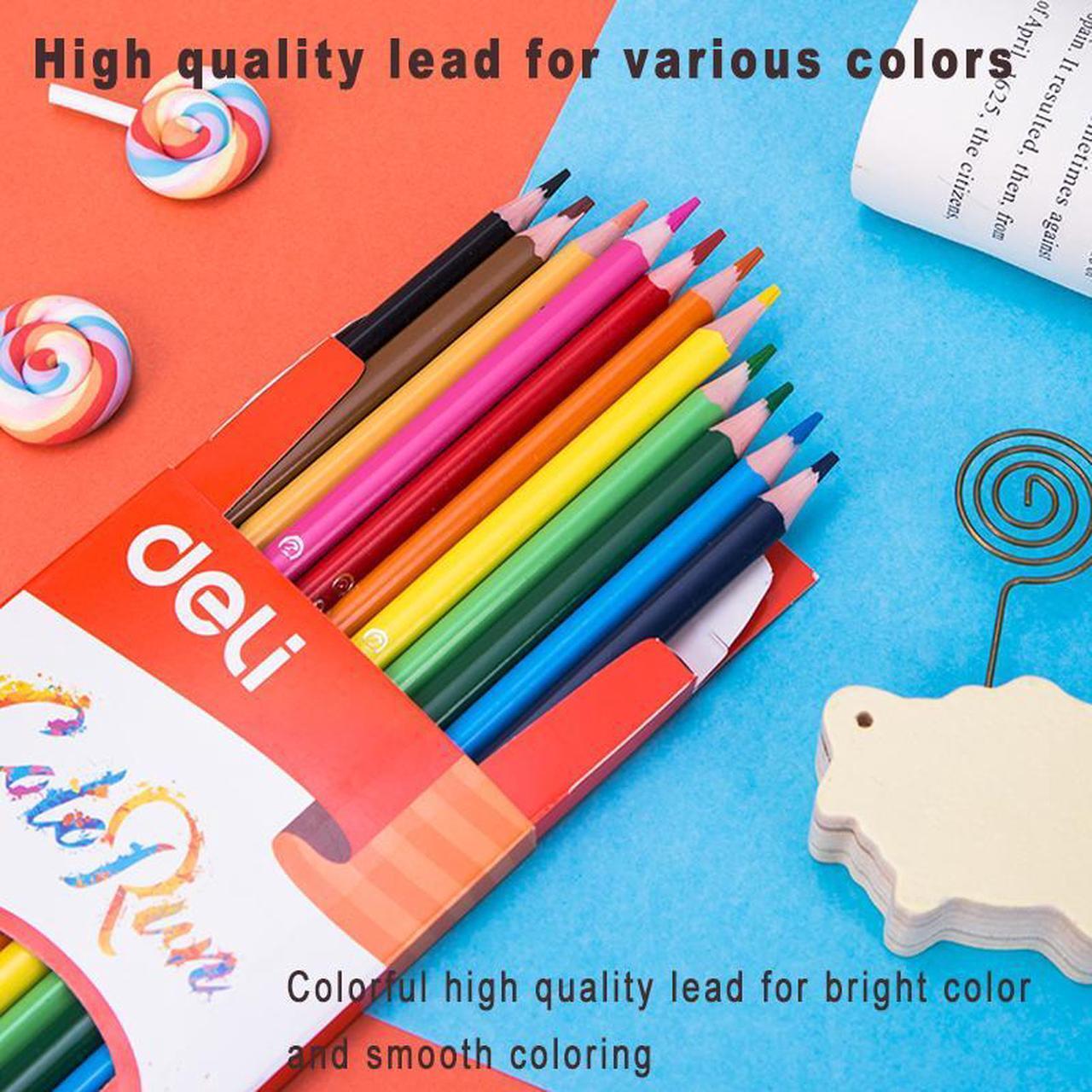 Alt view image 5 of 7 - Deli Colored Pencil Watercolor Pencil Set Drawing Luminance 24 Pack Colored Pencils with Adult Coloring Premium Art School Supplies Smooth