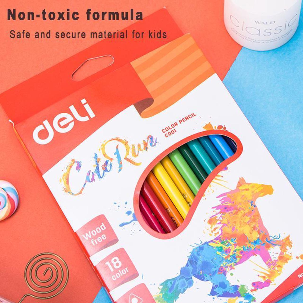 Alt view image 6 of 7 - Deli Colored Pencil Watercolor Pencil Set Drawing Luminance 24 Pack Colored Pencils with Adult Coloring Premium Art School Supplies Smooth