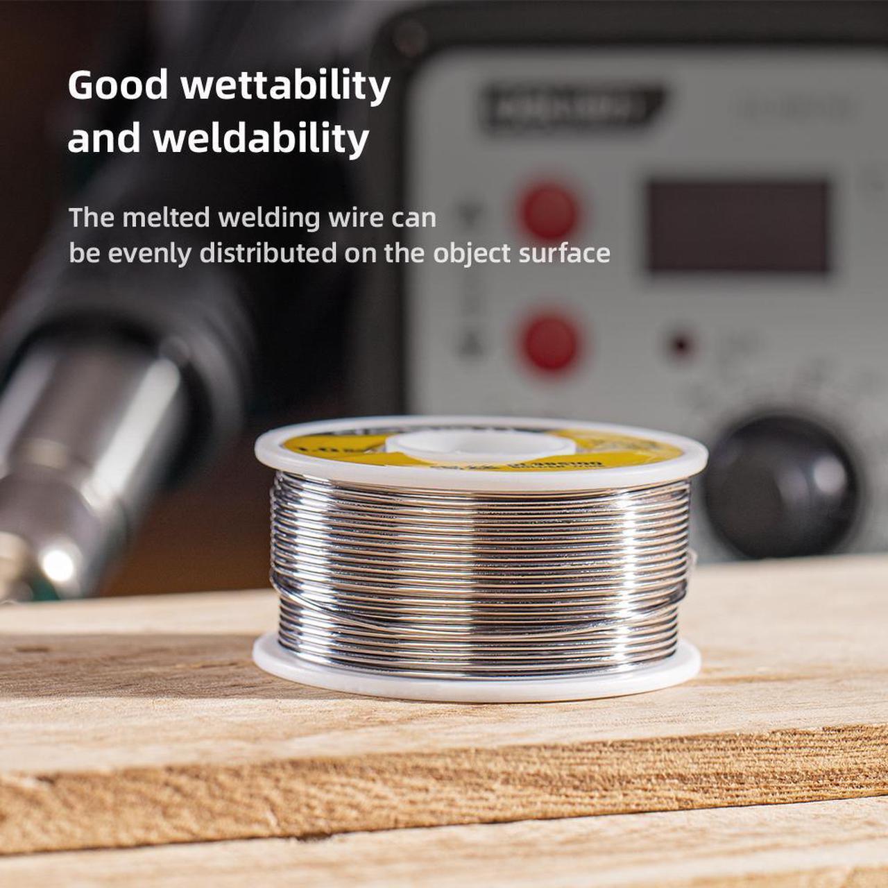 Alt view image 4 of 7 - Deli Tin Lead Rosin Core Solder Wire Low Melting Point 1.0mm Soldering Wire