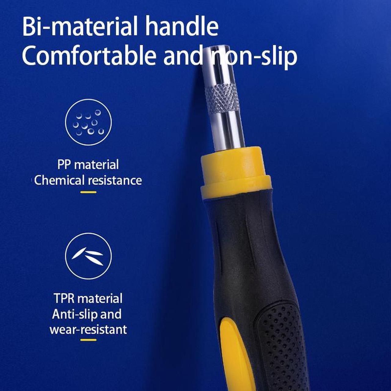 Alt view image 5 of 7 - Deli 21 in 1 Mini Screwdriver Set Small Precision Magnetic Tiny Screwdriver Bit Kit Repair for Phone Game Console Tablet Glasses