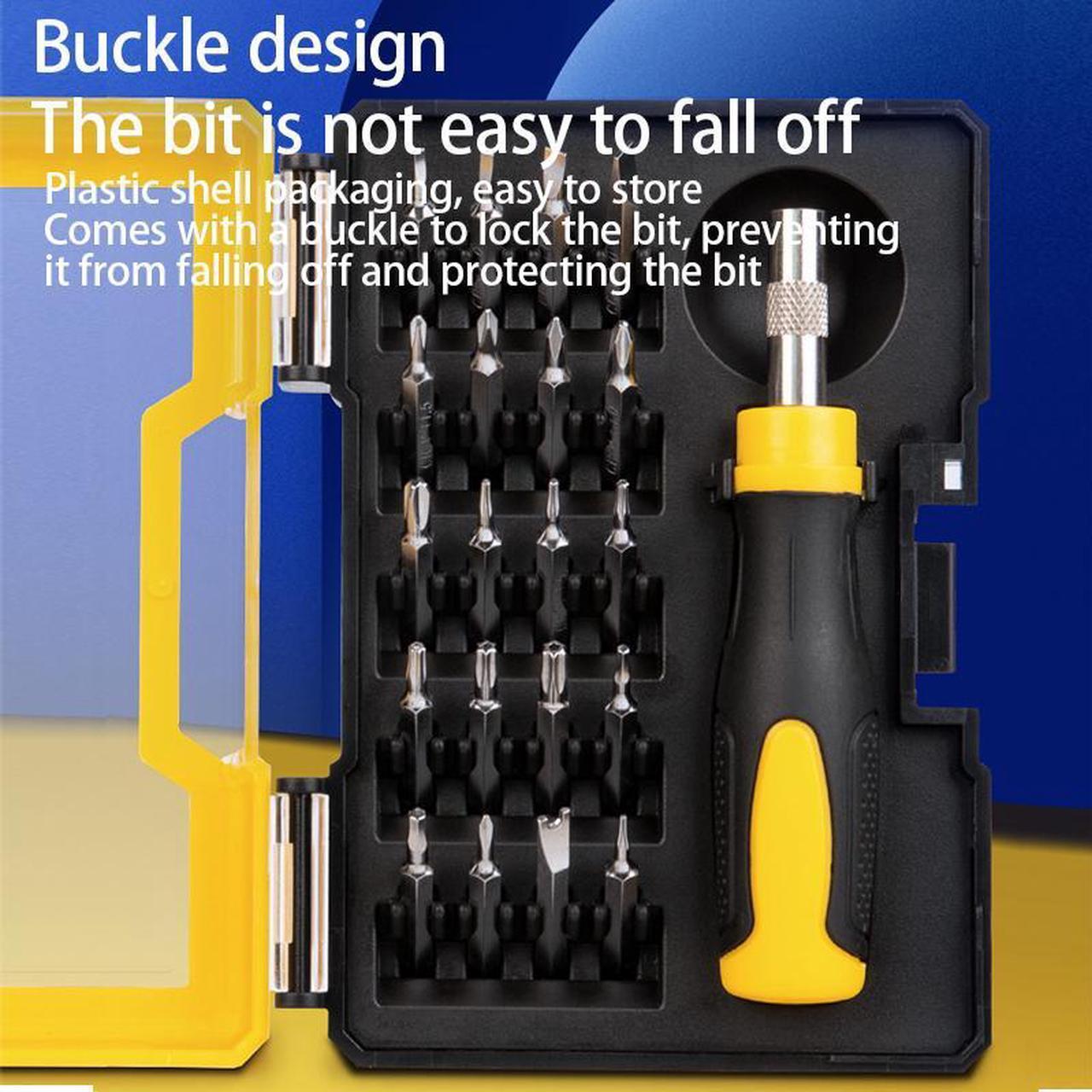Alt view image 6 of 7 - Deli 21 in 1 Mini Screwdriver Set Small Precision Magnetic Tiny Screwdriver Bit Kit Repair for Phone Game Console Tablet Glasses