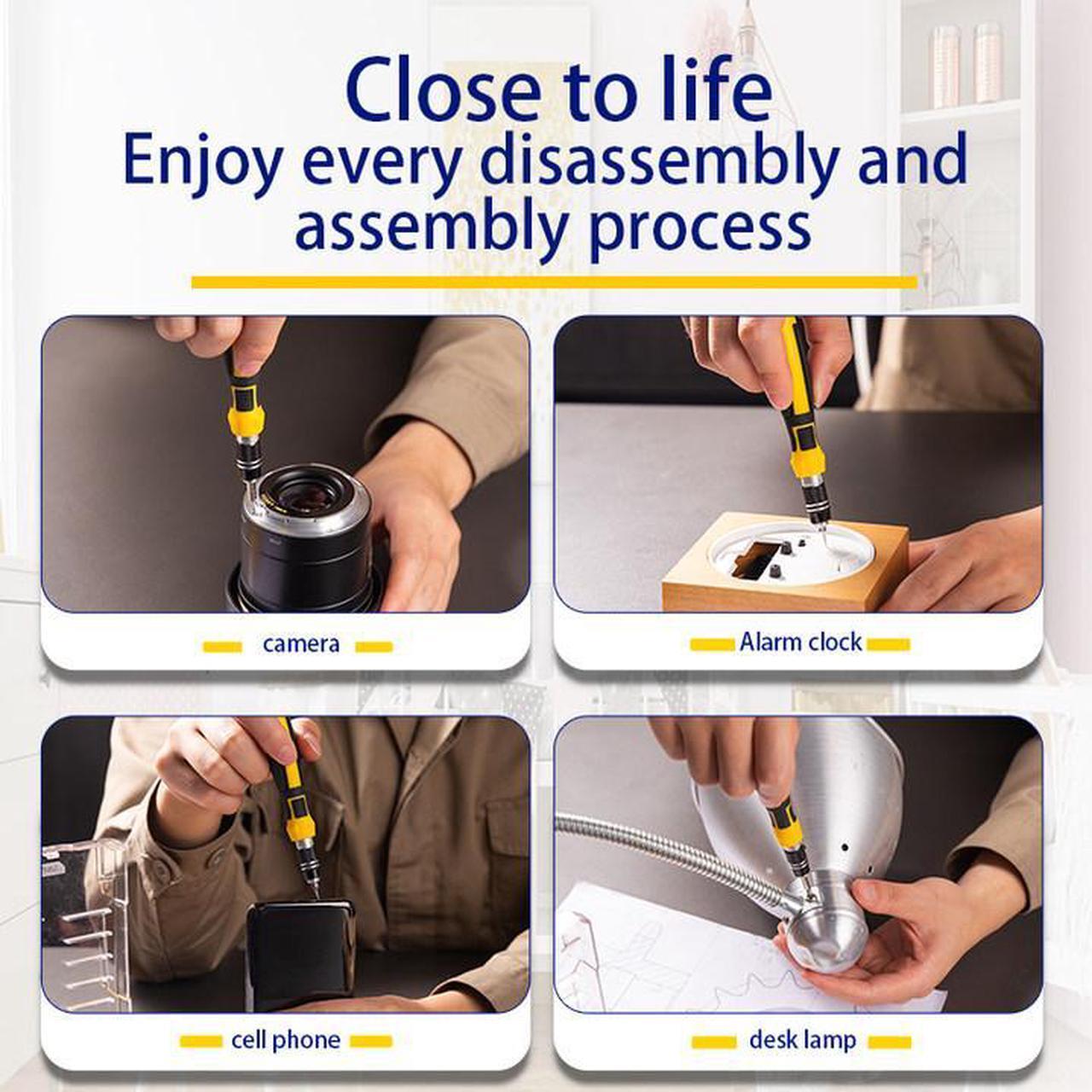 Alt view image 7 of 7 - Deli 21 in 1 Mini Screwdriver Set Small Precision Magnetic Tiny Screwdriver Bit Kit Repair for Phone Game Console Tablet Glasses