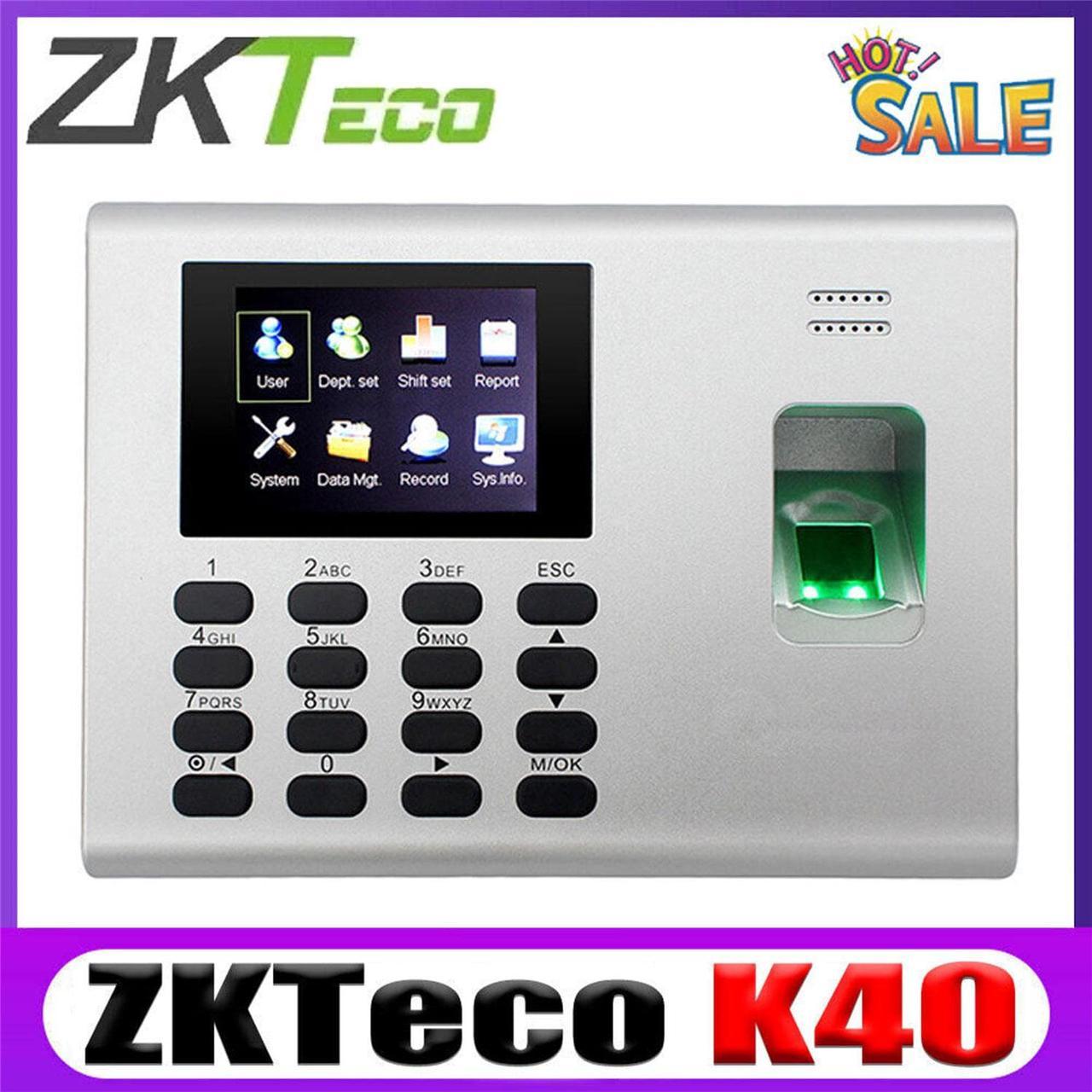 ZKteco K40 Fingerprint Time Clock With Access Control Terminal Built in Battery   (ZK-K40+ID)