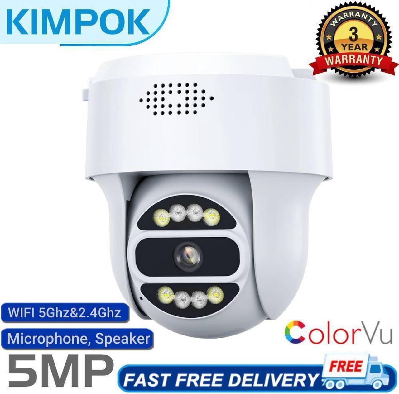 MECARE 5MP Hybird Light WIFI POE IP Camera 2 Way Audio Human Tracking IP65 3.6mm