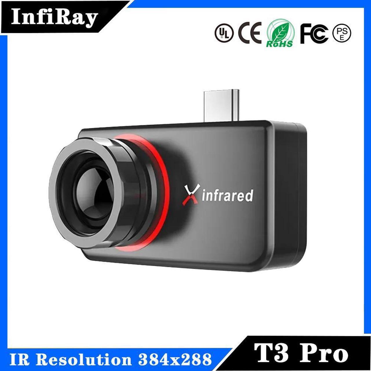 InfiRay T3 Pro Mini Thermal Scope Infrared Camera Thermal Imager for Android Mobile Phone 384x288 Pixel Thermographic Camera  (T3 Pro Without Holder)