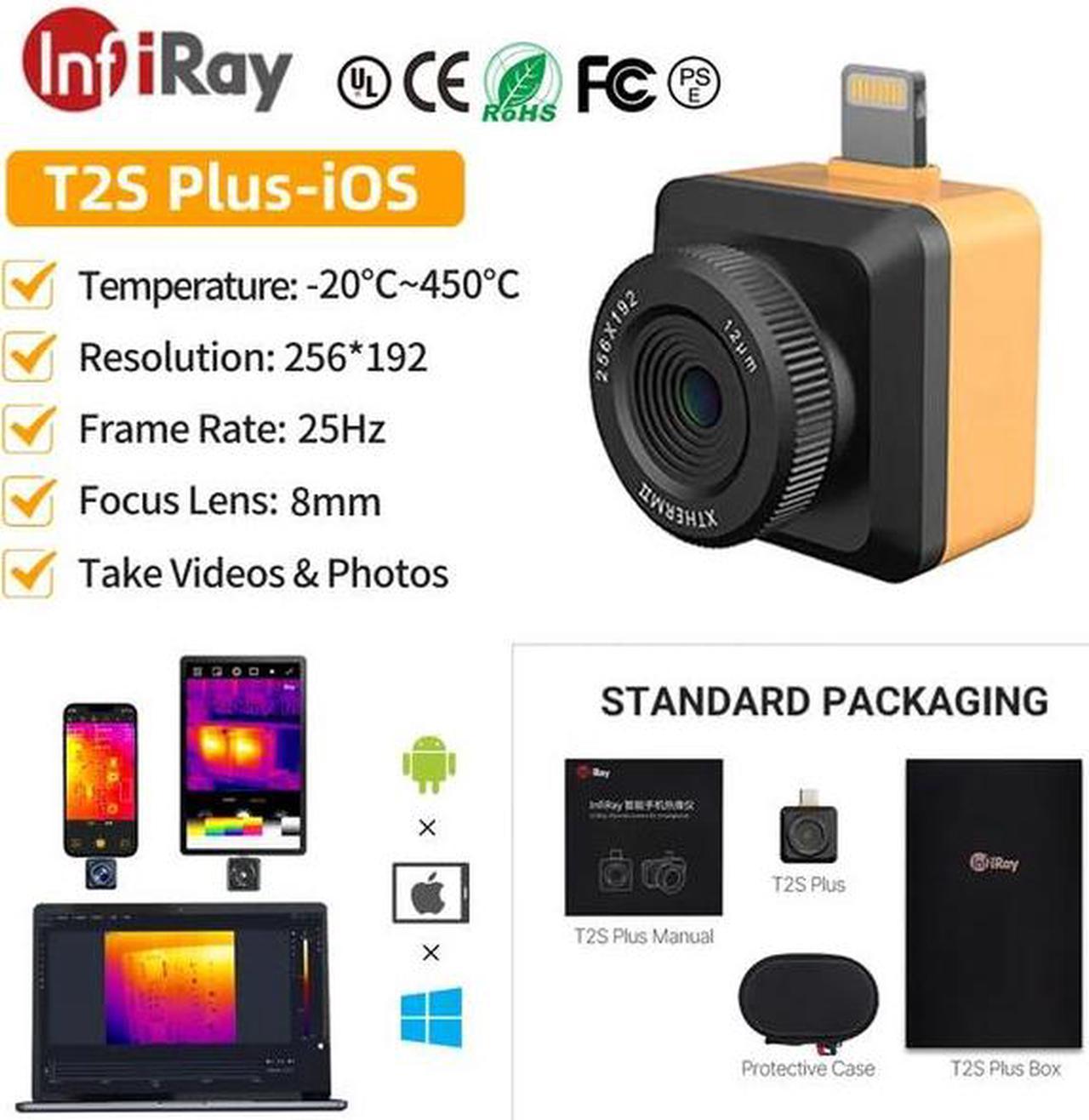 InfiRay Thermal Imager T2L T2S Plus PCB Circuit Fault Testing Tool Thermometer Mobile Thermal Camera for iPhone IOS