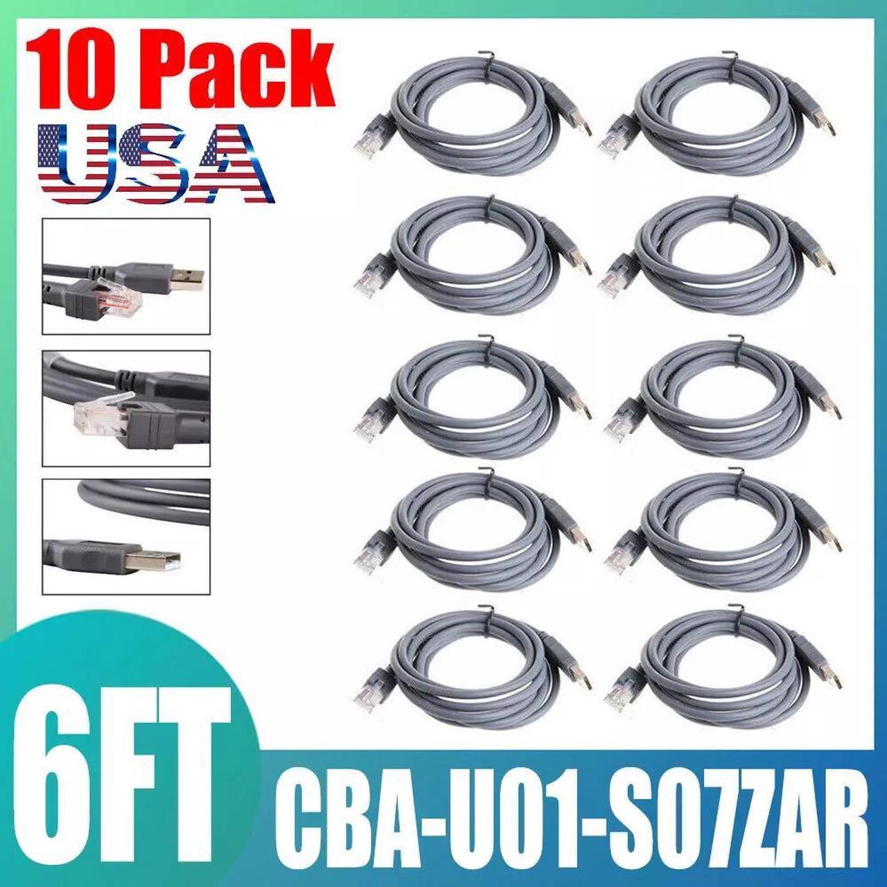 US 10 Pack USB Cable Barcode Scanner Cord For Symbol LS2208 CBA-U01-S07ZAR 6FT