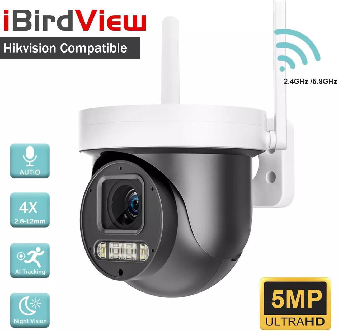 5MP WIFI PTZ IR Color Night VisionMini Wireless Auto Tracking Camera Home