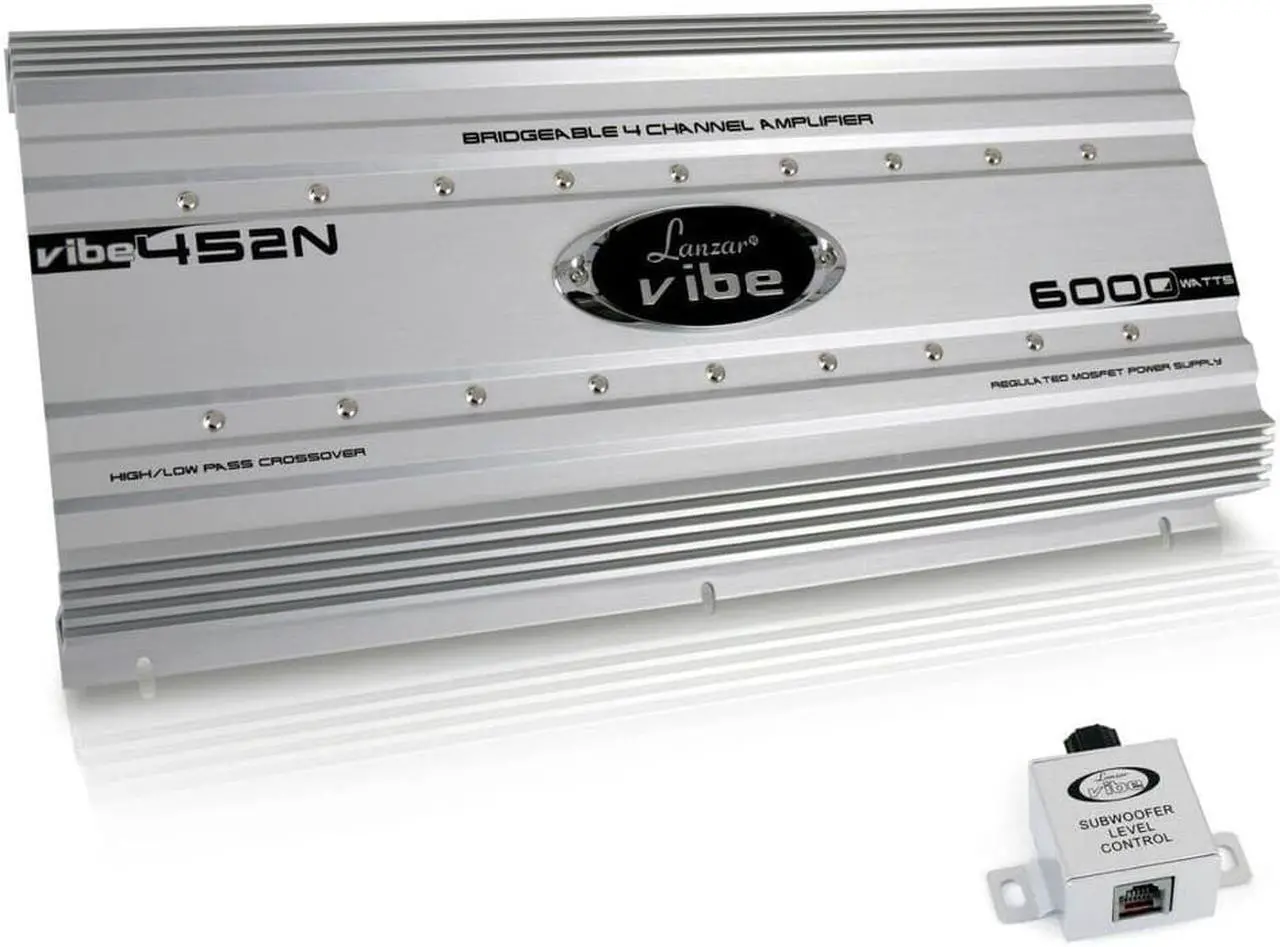 Main image of Lanzar VIBE452N Car Audio Vibe 6000 Watt 4 Channel Mosfet Amplifier Tri-Mode