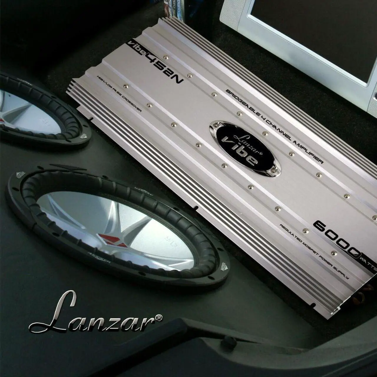 Alt view image 5 of 7 - Lanzar VIBE452N Car Audio Vibe 6000 Watt 4 Channel Mosfet Amplifier Tri-Mode