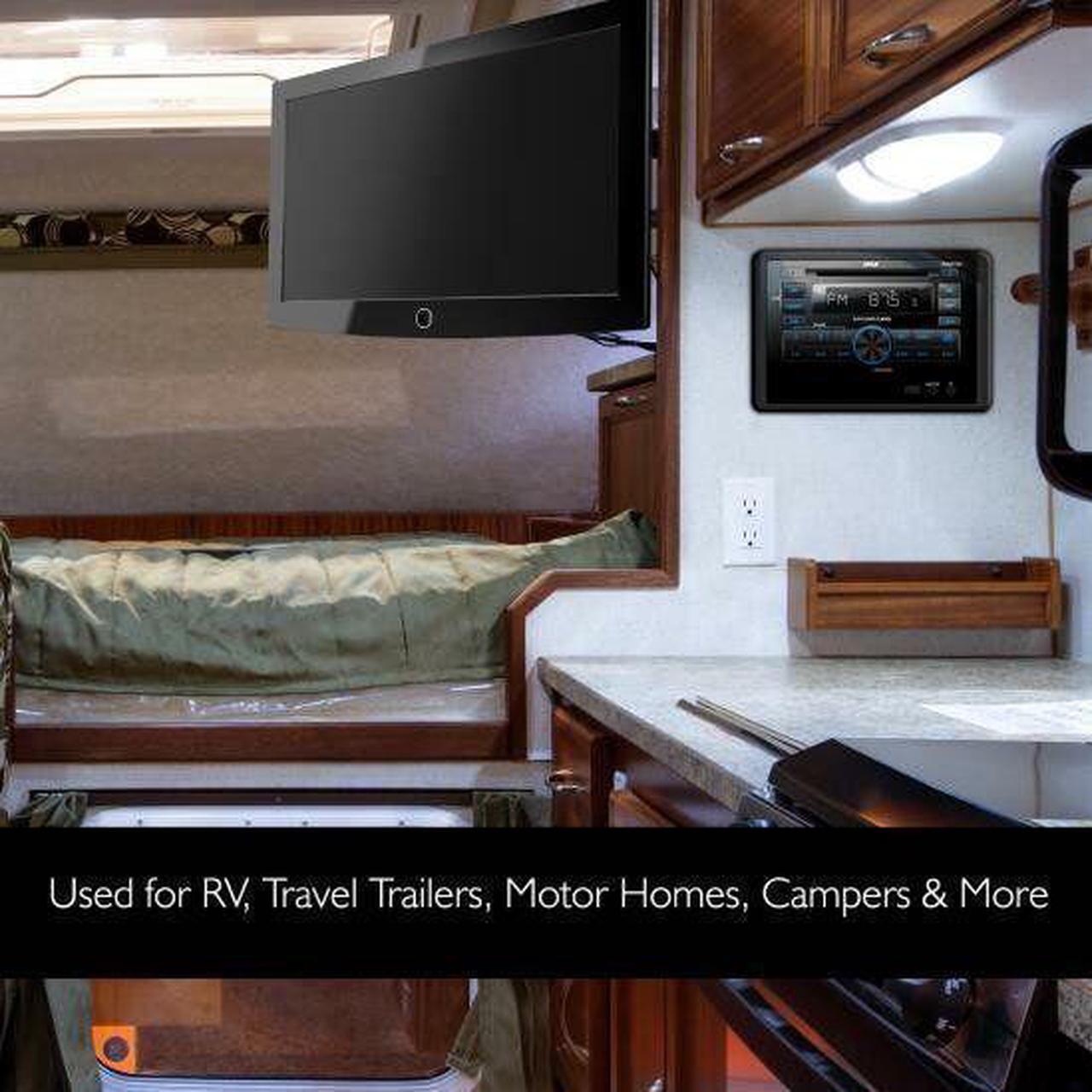 Alt view image 6 of 7 - Pyle Bluetooth Streaming RV Wall Mount Audio/Video Receiver CD/DVD Player