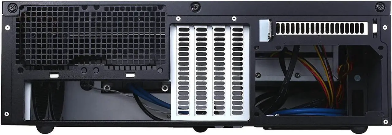 Alt view image 3 of 7 - SilverStone Technology HTPC Case with Aluminum Front Panel Micro-ATX, 2X Hot-Swap Drive Bays, 3x120mm Golf Bladed Fan, USB 3.0 X2 in Black GD06B-USA
