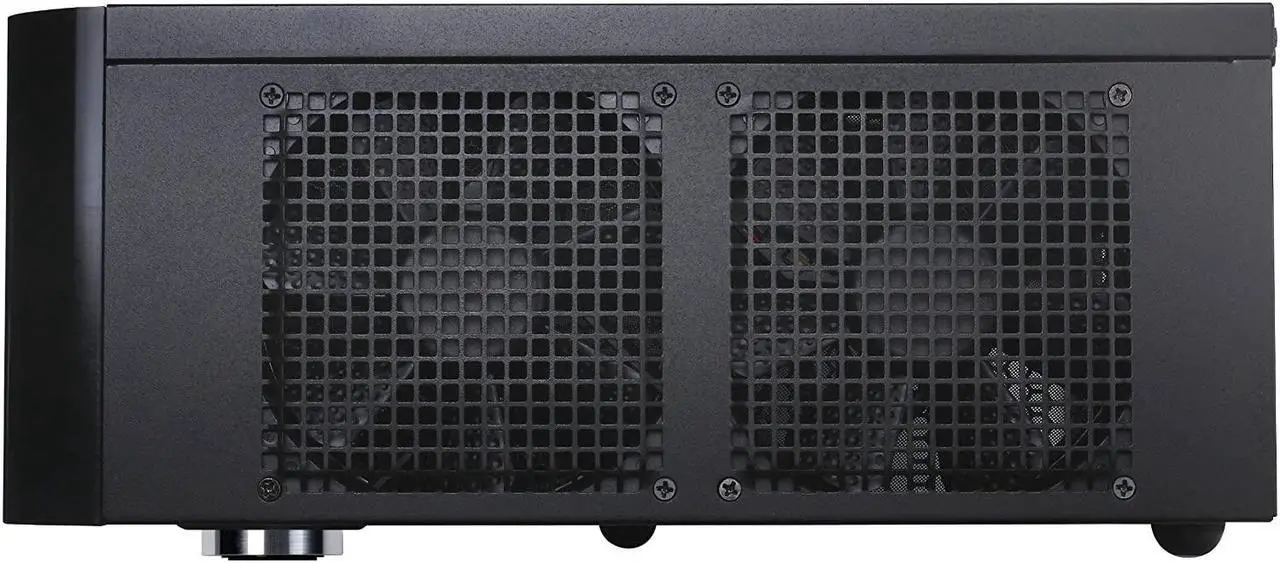 Alt view image 7 of 7 - SilverStone Technology HTPC Case with Aluminum Front Panel Micro-ATX, 2X Hot-Swap Drive Bays, 3x120mm Golf Bladed Fan, USB 3.0 X2 in Black GD06B-USA