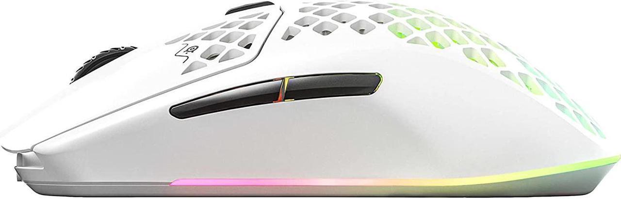 Alt view image 4 of 5 - SteelSeries Aerox 3 Wireless - Super Light Gaming Mouse - 18,000 CPI TrueMove Air Optical Sensor - Ultra-Lightweight 68g Water Resistant Design - 200 Hour Battery Life(Snow Edition)