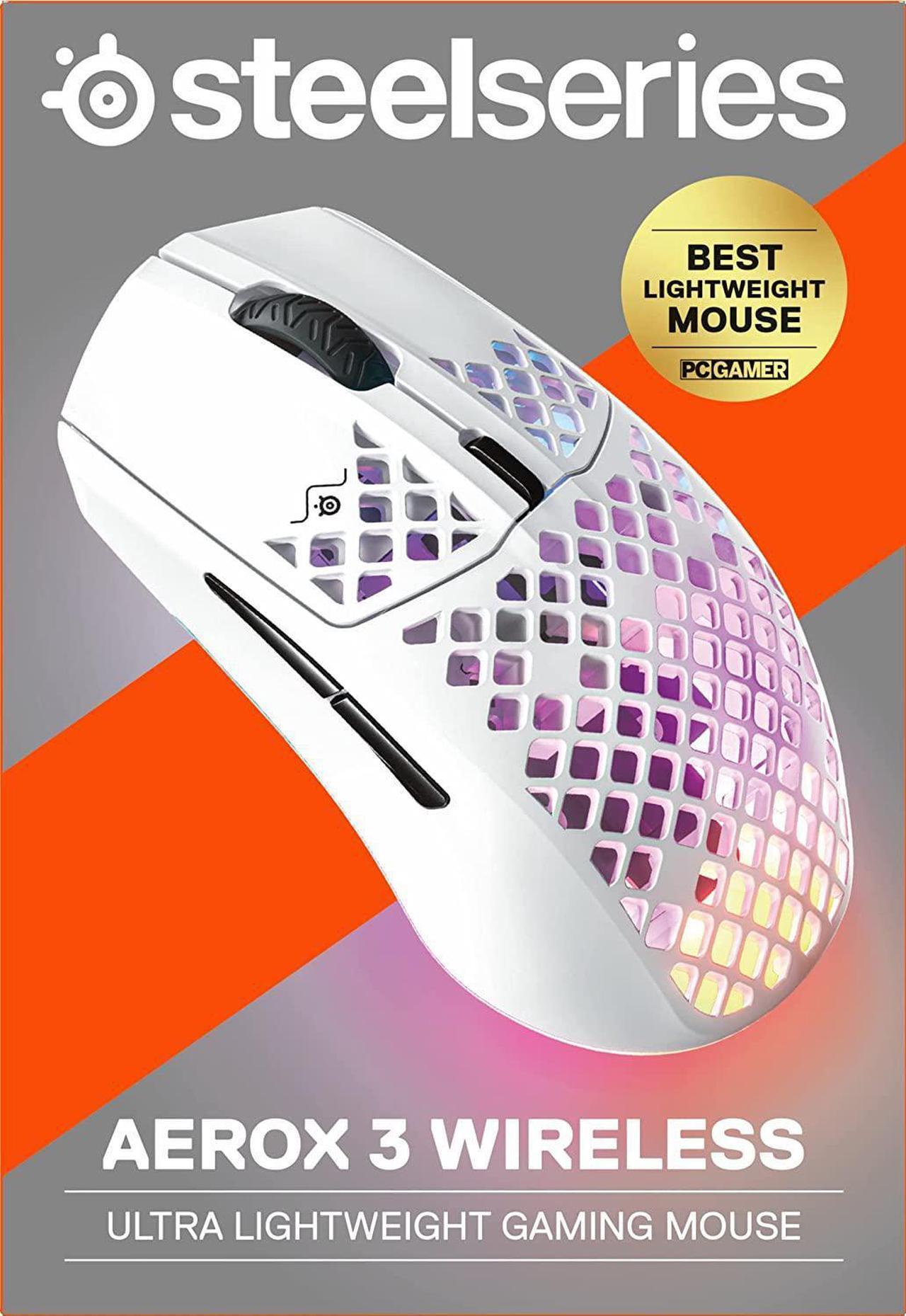 Alt view image 5 of 5 - SteelSeries Aerox 3 Wireless - Super Light Gaming Mouse - 18,000 CPI TrueMove Air Optical Sensor - Ultra-Lightweight 68g Water Resistant Design - 200 Hour Battery Life(Snow Edition)