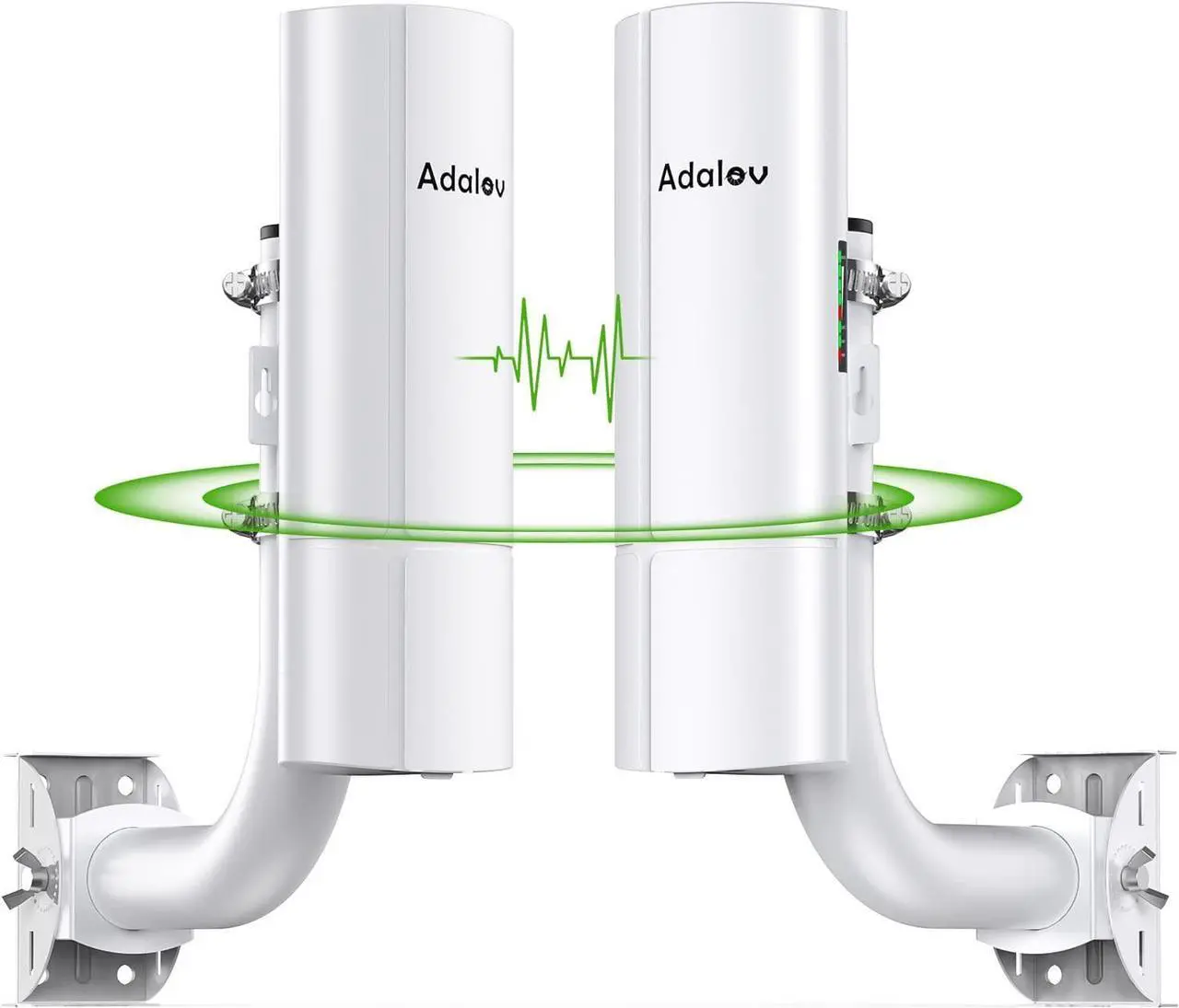 Main image of Gigabit Wireless Bridge with Brackets,AdaLov Point to Point/Multipoint WiFi Bridges,Outdoor CPE with 100/1000Mbps LAN Port,5.8G 3KM High Speed Wireless Ethernet Bridge with 16dBi Directional Antenna