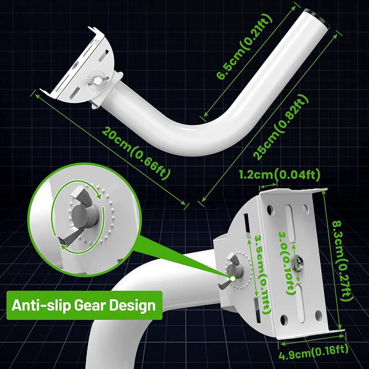 Alt view image 6 of 7 - Gigabit Wireless Bridge with Brackets,AdaLov Point to Point/Multipoint WiFi Bridges,Outdoor CPE with 100/1000Mbps LAN Port,5.8G 3KM High Speed Wireless Ethernet Bridge with 16dBi Directional Antenna