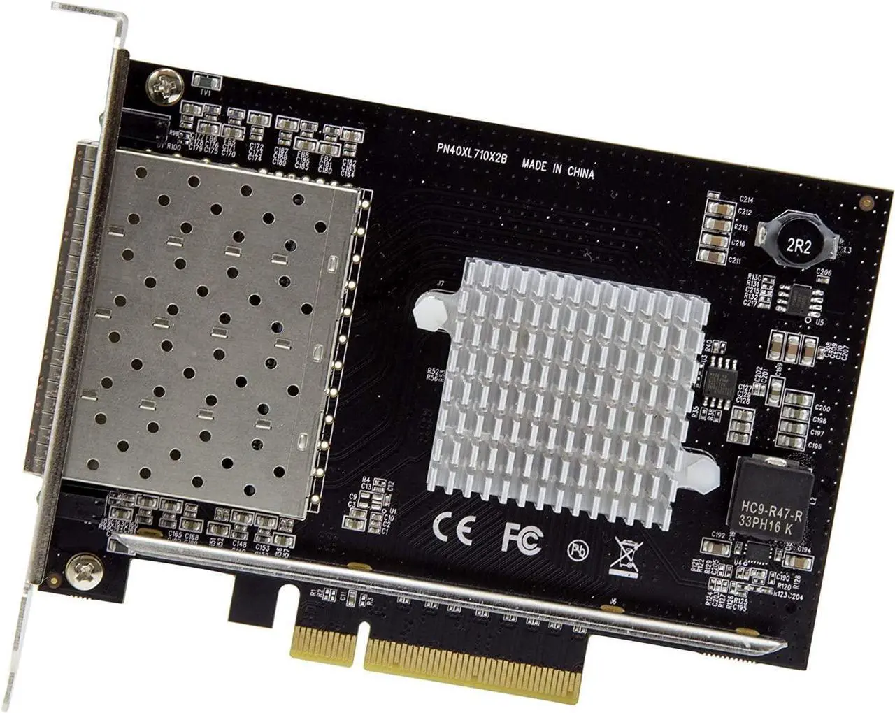 Alt view image 3 of 6 - Quad Port 10G SFP+ Network Card - Intel XL710 Open SFP+ Converged Adapter - PCIe 10 Gigabit Ethernet Server NIC - 10GbE Fiber Optic LAN Card - Dell PowerEdge HPE ProLiant (PEX10GSFP4I)