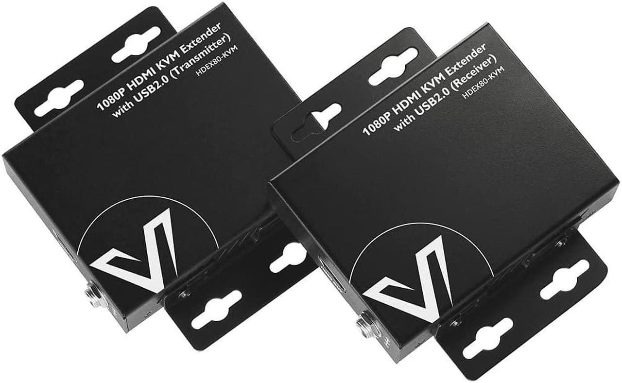 Main image of AV Access HDMI KVM USB Extender Over Cat5e/6/6a/7 260ft/80M, 2 USB 2.0 Ports, Zero-Latency, Plug and Play, No Driver, Supports All Operating System, Keyboard and Mouse USB Over Ethernet