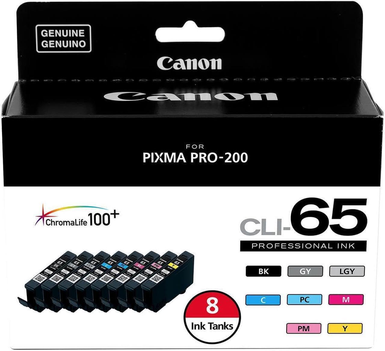 Main image of Canon CLI-65 Eight Color Ink Tank Value Pack for PIXMA Pro-200 Printer