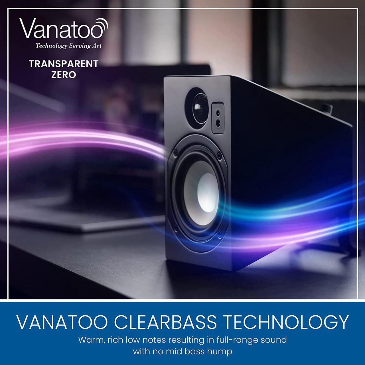 Alt view image 4 of 7 - Vanatoo Transparent Zero Powered Speakers - Bluetooth Speakers - Speakers AUX, USB, Optical, Analog - Computer Speakers - TV Speakers - Gaming Speakers - Black, Set of 2