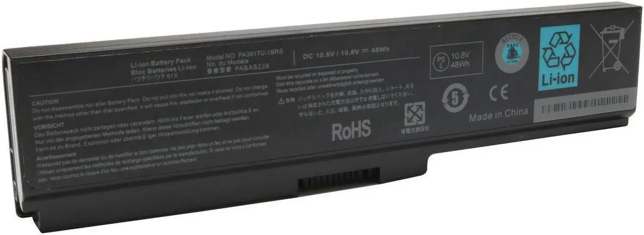 Alt view image 4 of 6 - PA3817U-1BRS Laptop Battery for Toshiba Satellite L745 L750 L755 L755D A660 C655