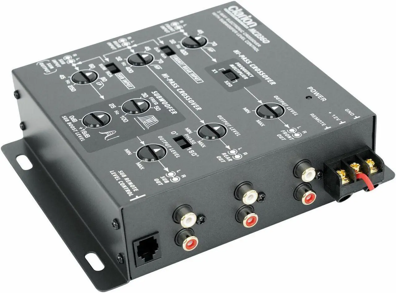 Alt view image 3 of 7 - Clarion MCD360 2/3-Way 6-Channel Electronic Crossover w/ 5-Volt RCA Outputs