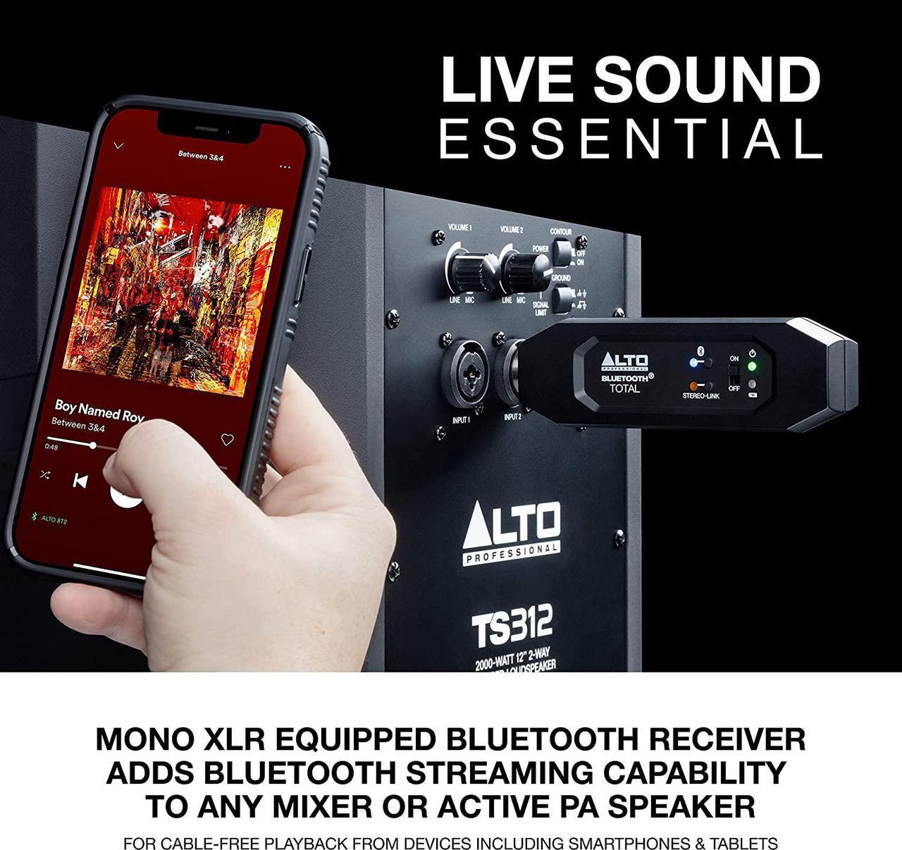 Alt view image 2 of 7 - Bluetooth Total 2 - XLR Equipped Rechargeable Bluetooth Receiver For Mixing Desk / Audio Mixer Setups and Active PA systems