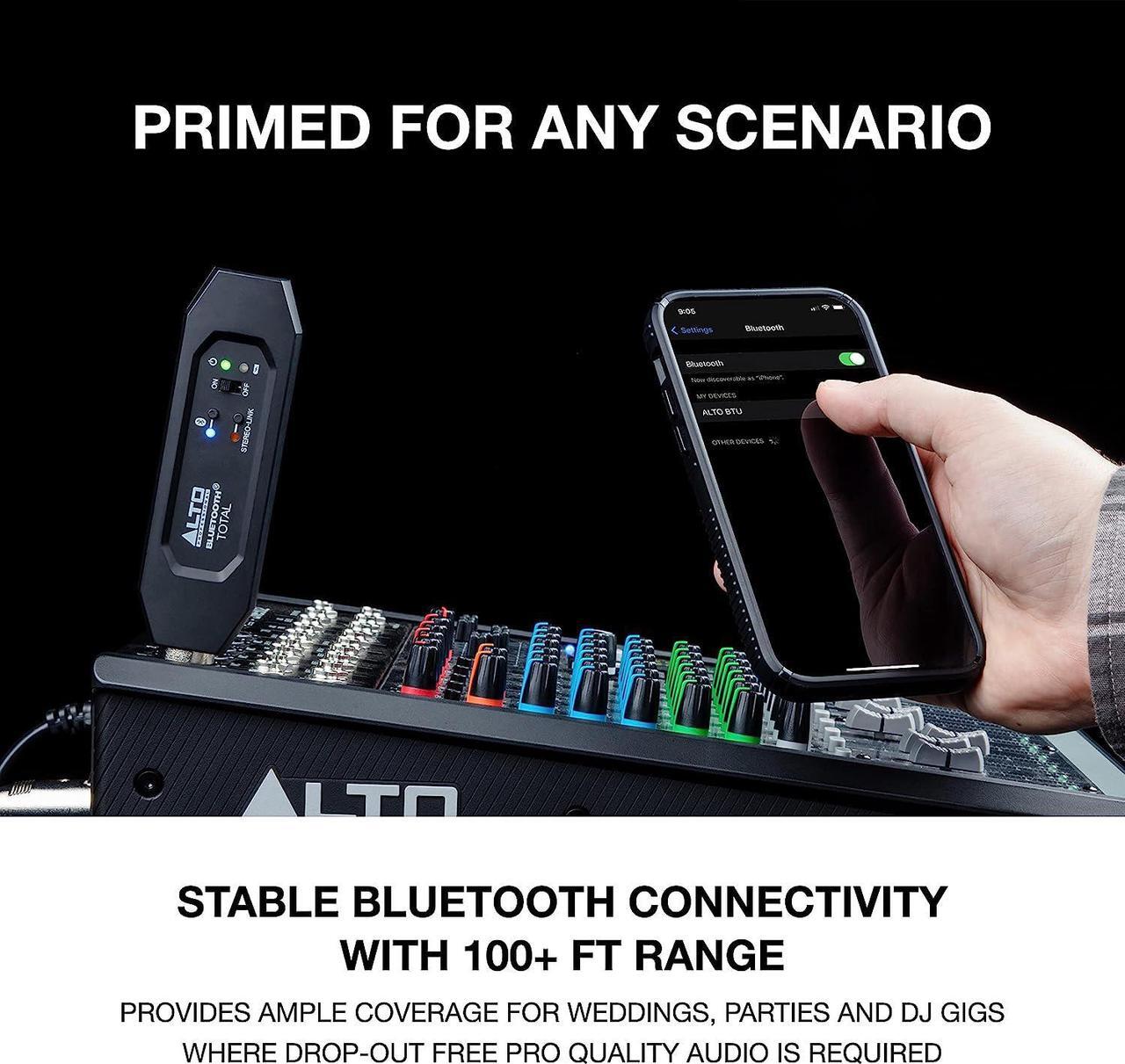 Alt view image 4 of 7 - Bluetooth Total 2 - XLR Equipped Rechargeable Bluetooth Receiver For Mixing Desk / Audio Mixer Setups and Active PA systems