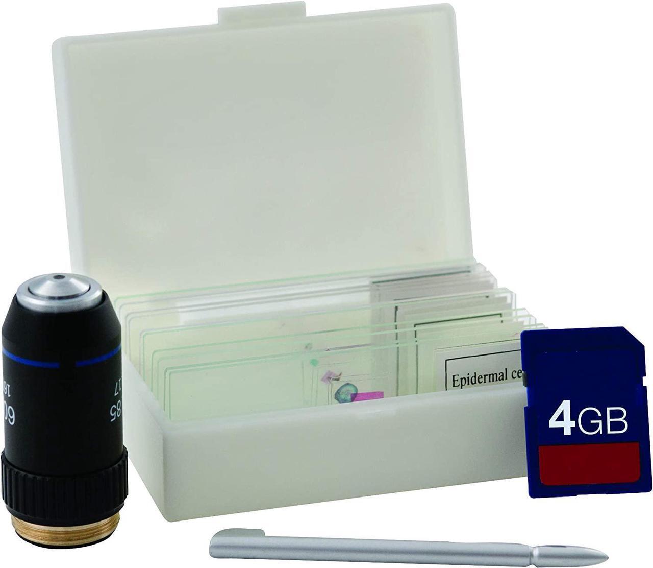 Alt view image 4 of 5 - Celestron  PentaView LCD Digital Microscope Biological Microscope with a Built-In 5MP Digital Camera  Adjustable Mechanical Stage Carrying Case and 4GB Micro SD Card