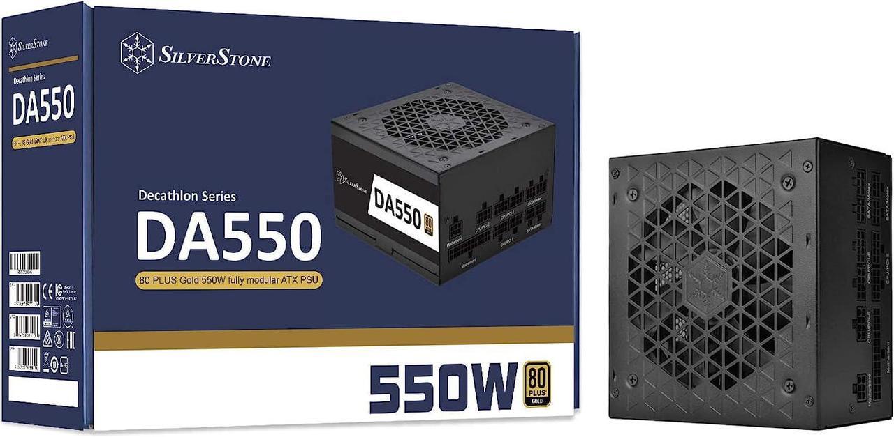 Main image of Silverstone DA550 Gold, Decathlon 80 Plus Gold 550W Fully Modular ATX Power Supply, DA550-G