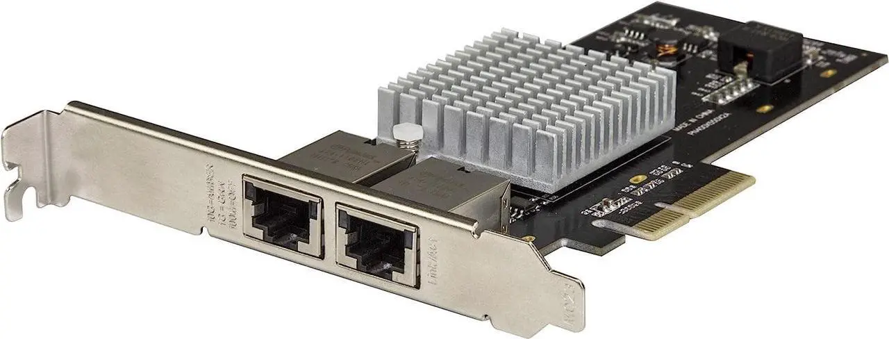 Main image of Dual Port 10G PCIe Network Adapter Card - Intel-X550AT 10GBASE-T & NBASE-T PCI Express Network Interface Adapter 10/5/2.5/1GbE Multi Gigabit Ethernet 5 Speed NIC LAN Card (ST10GPEXNDPI)