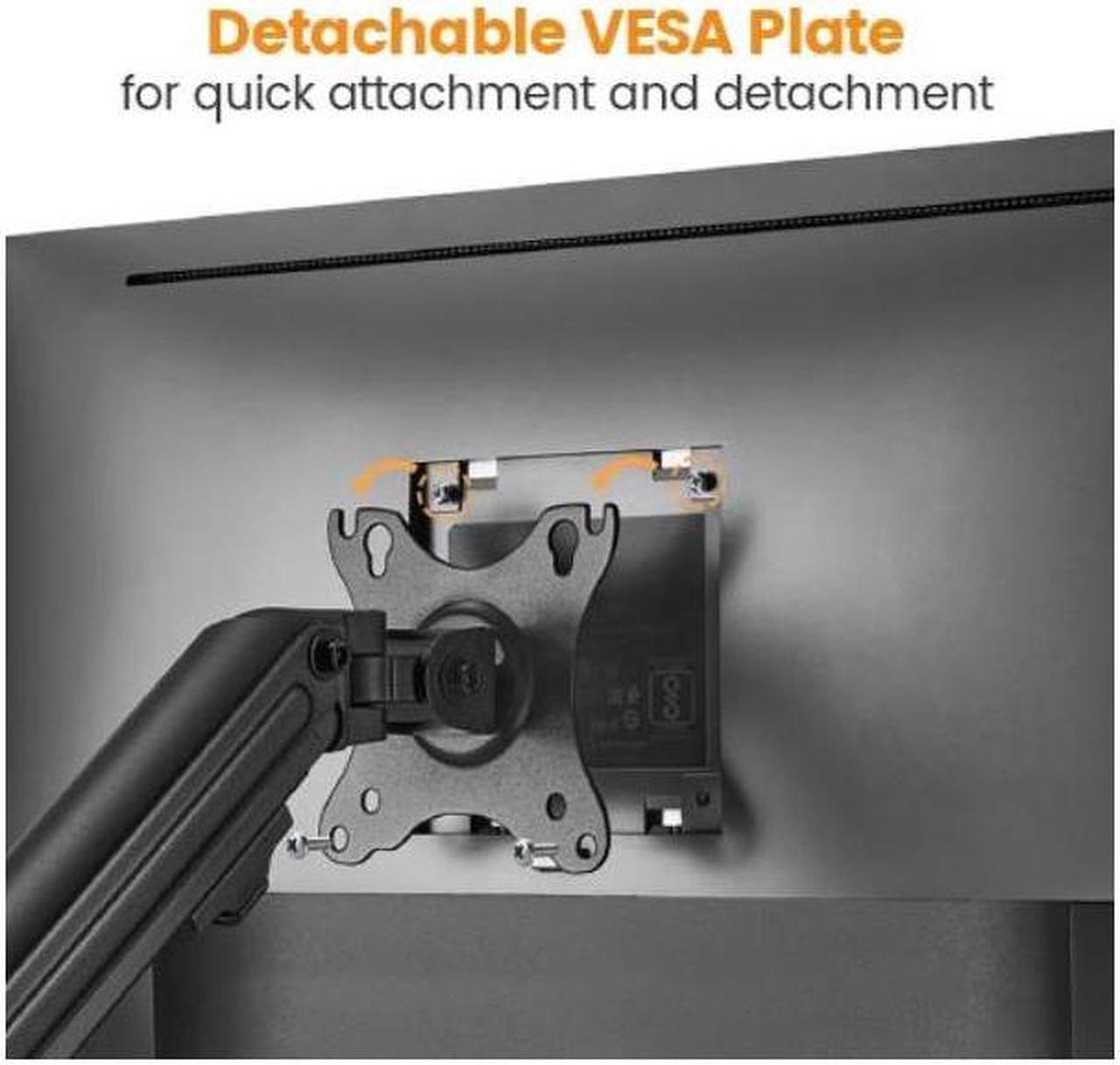 Alt view image 3 of 4 - SINGLE LCD MONITOR DESK STAND MOUNT BRACKET SPRING ASSISTED 17-32"