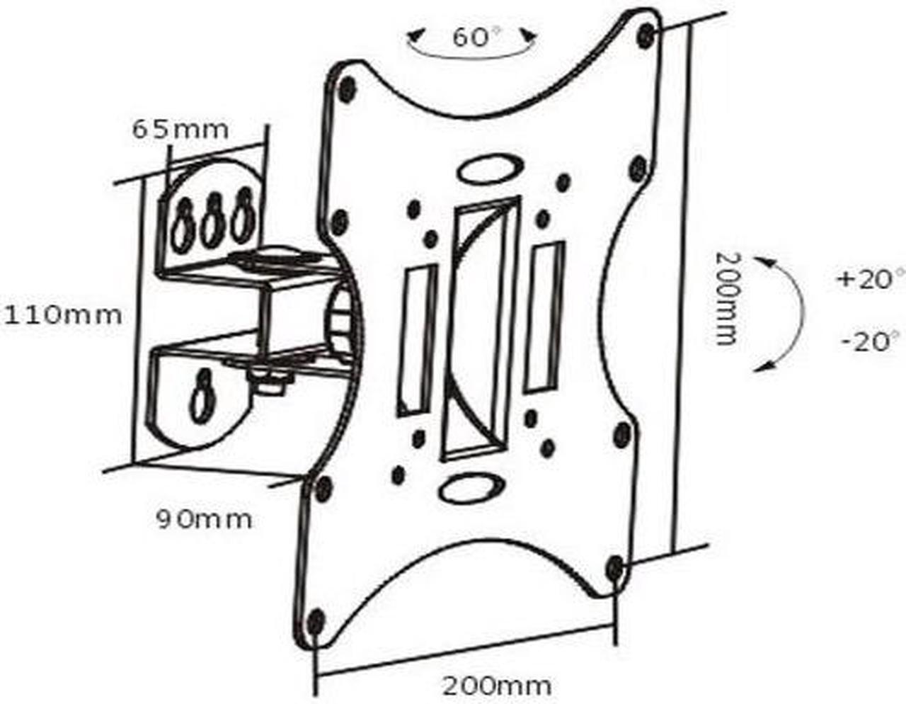 Alt view image 2 of 3 - TILT SWIVEL LCD LED MONITOR TV WALL MOUNT BRACKET 19 21 23 24 26 27 32 37 40"
