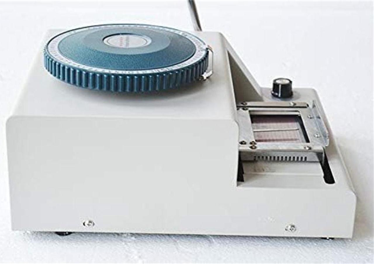 Alt view image 7 of 7 - INTBUYING Embossing Machine 72 Character PVC Card Number Embosser Press Machine Credit ID VIP Manual Embossing Machine Membership Card Coding Machine Stamping Code Machine Bump Code Machine