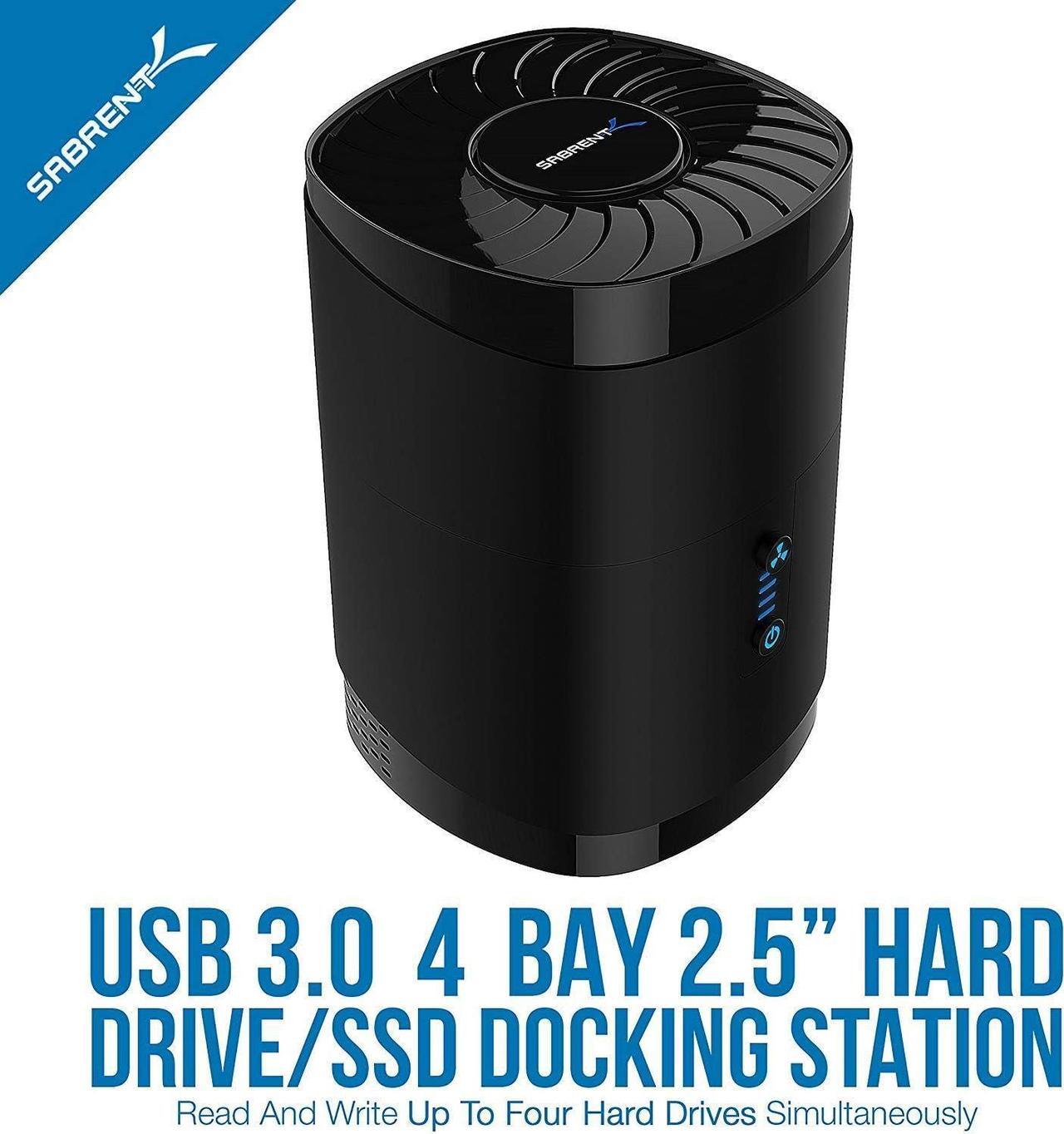 Alt view image 2 of 7 - USB 3.0 4 Bay 2.5 Hard Drive/SSD Docking Station with Fan (DS-4SSD)