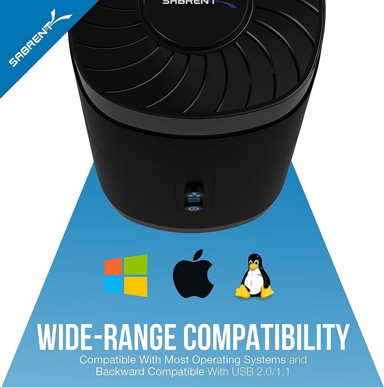 Alt view image 7 of 7 - USB 3.0 4 Bay 2.5 Hard Drive/SSD Docking Station with Fan (DS-4SSD)