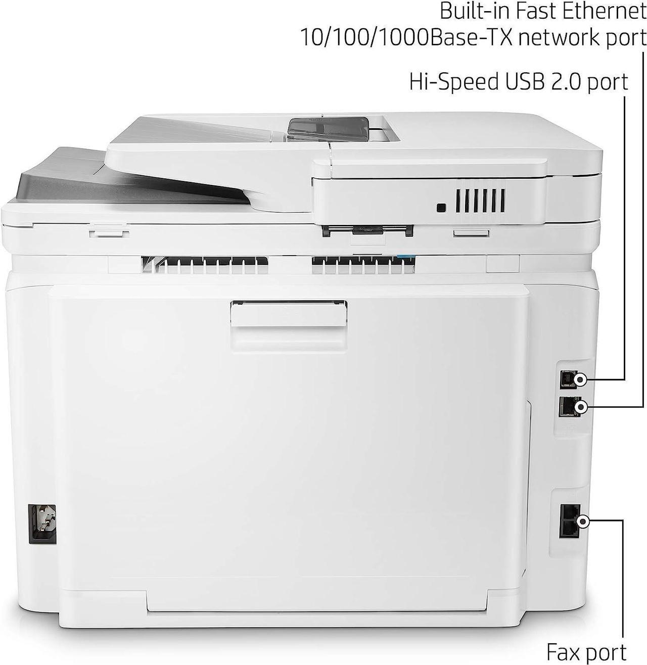 Alt view image 6 of 7 - HP Color LaserJet Pro M283fdw Wireless All-in-One Laser Printer, Remote Mobile Print, Scan & Copy, Duplex Printing, Works with Alexa (7KW75A), White