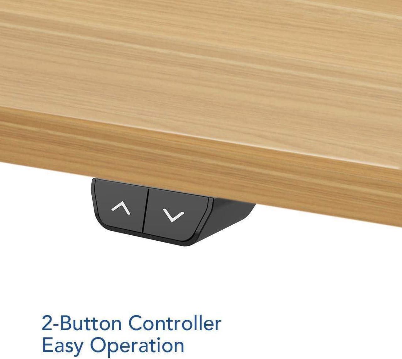 Alt view image 4 of 5 - FLEXISPOT EC1 Height Adjustable Desk 55 x 28 inch Electric Standing Desk Whole-Piece Desk Board Stand Up Desk for Home Office (Gray Frame + 55" Natural Top)