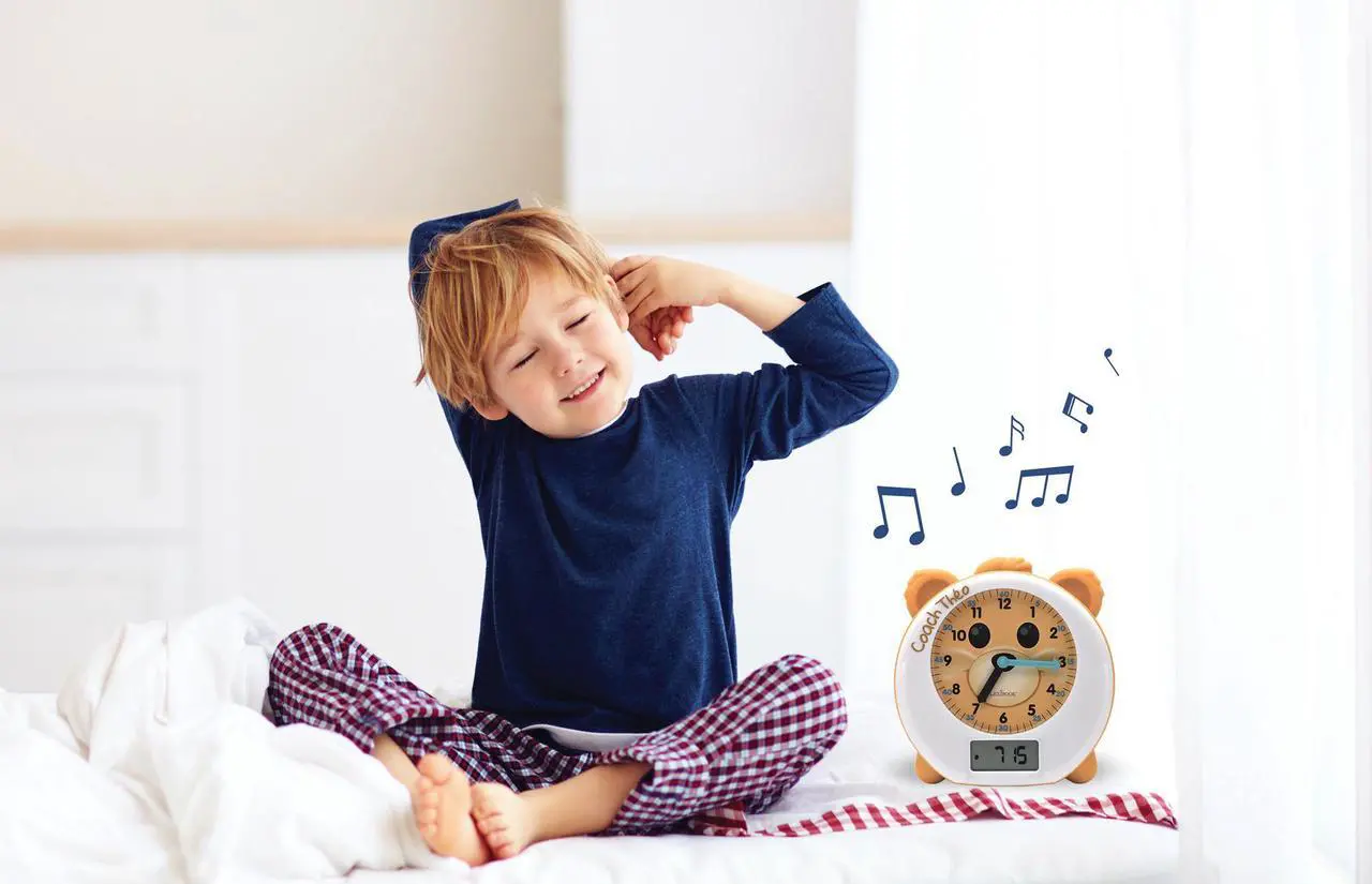 Alt view image 6 of 7 - Lexibook  - THEO, My Sleep Trainer Educational Alarm Clock with story teller feature and lights  (EN version)