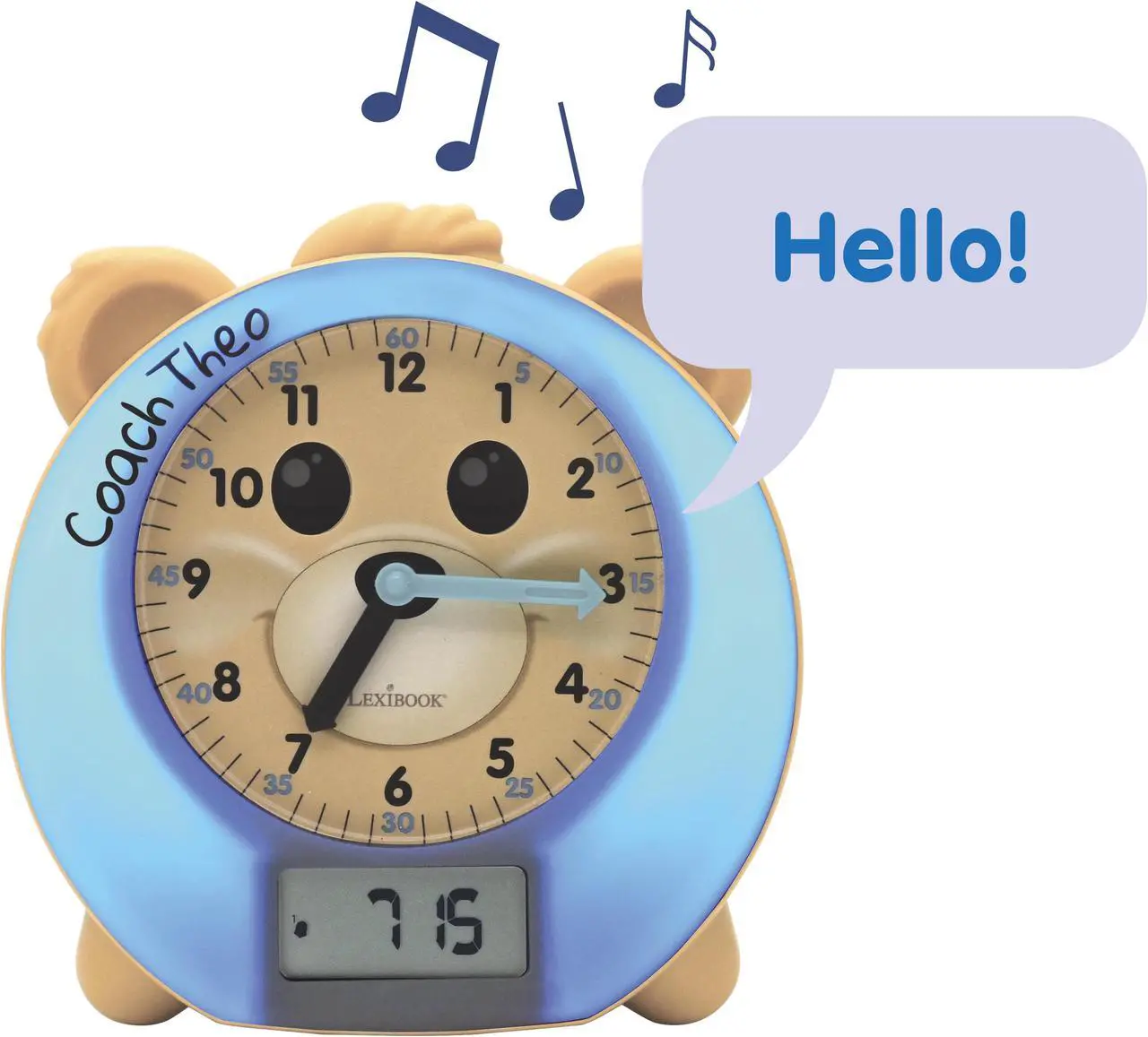 Alt view image 7 of 7 - Lexibook  - THEO, My Sleep Trainer Educational Alarm Clock with story teller feature and lights  (EN version)