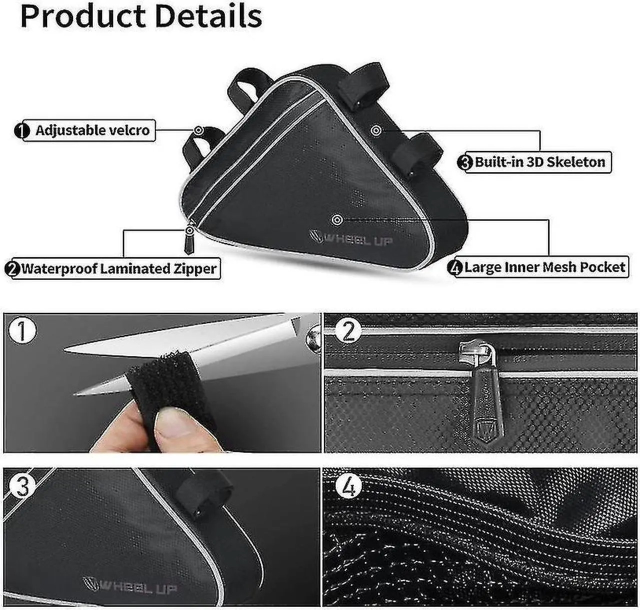 Alt view image 5 of 5 - C1213Y7 Bike Triangle Bag